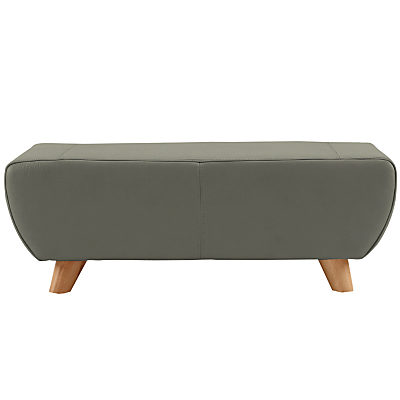 G Plan Vintage The Sixty Seven Leather Footstool Capri Leather Grey G Plan Vintage The Sixty Seven Leather Footstool Capri Leather Grey